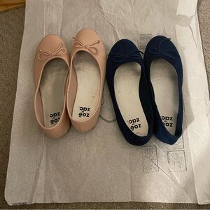 Zoe and Zac 2 pairs of Ballet Flats